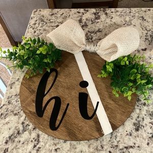 Wood circle wreath